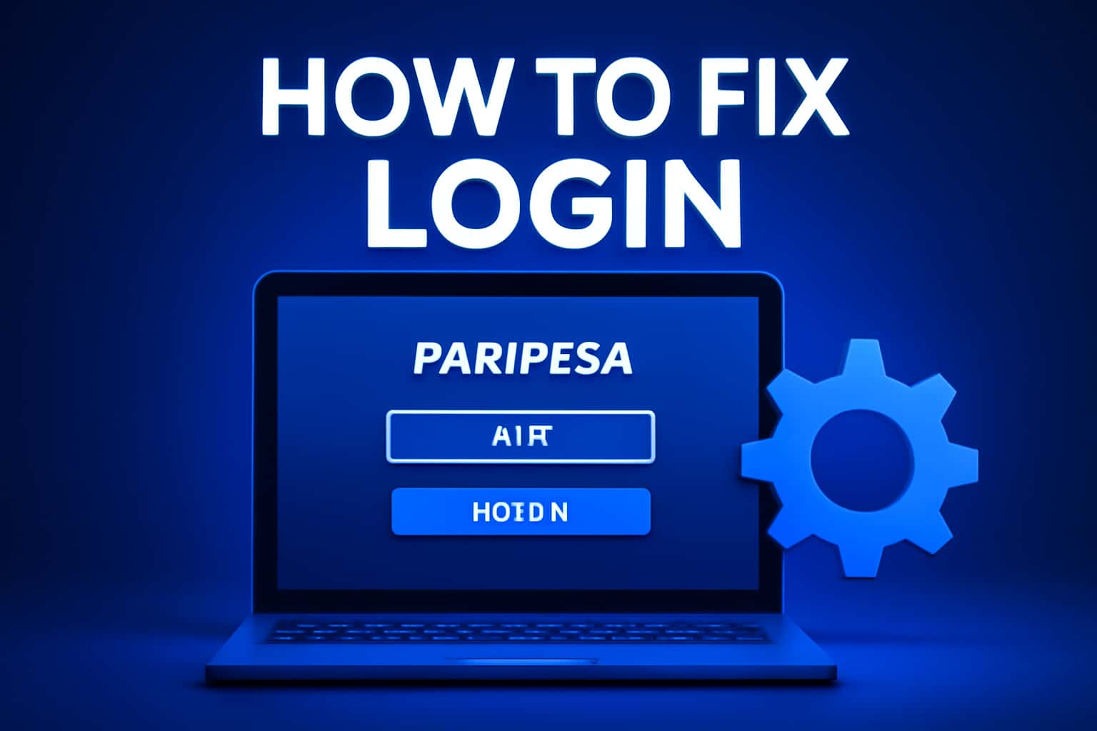 Image illustrating a technical support guide for fixing login issues on Paripesa.