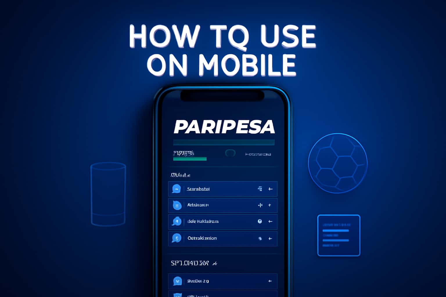An informational scene depicting mobile app usage with Paripesa branding.