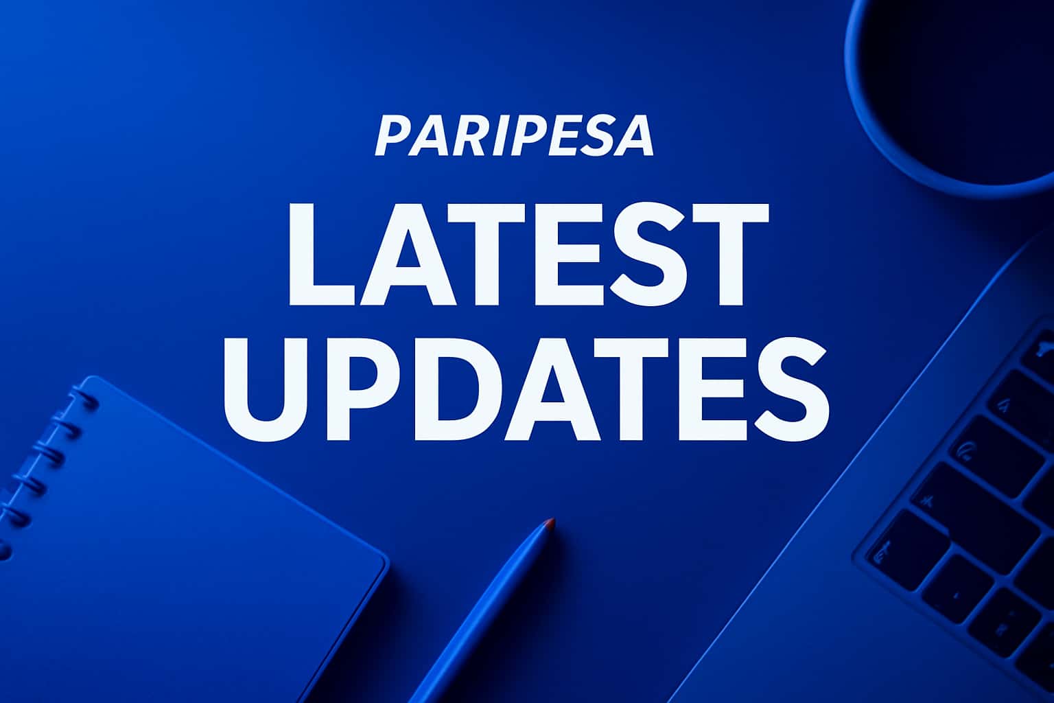 An informative illustration centered around the latest updates in Paripesa showcasing modern technological design.
