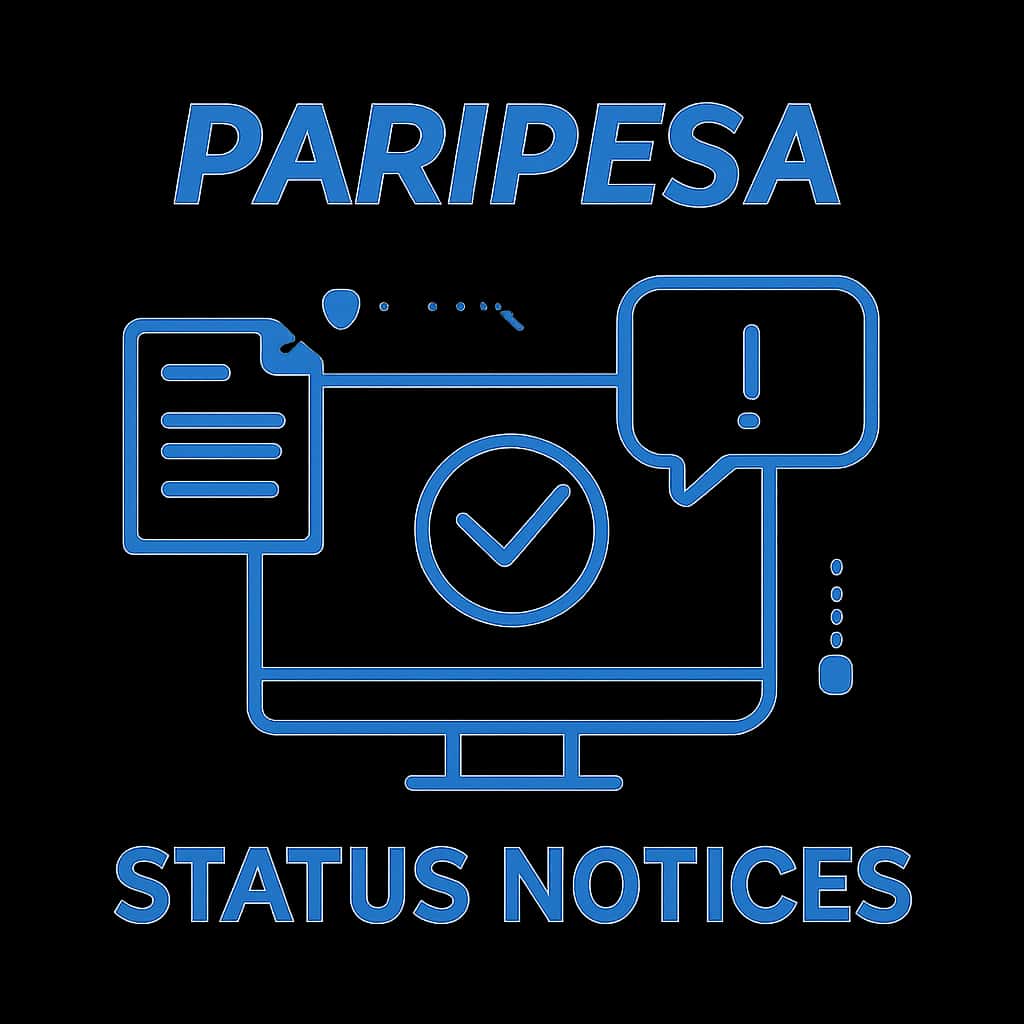 An educational illustration about Paripesa Status Notices.